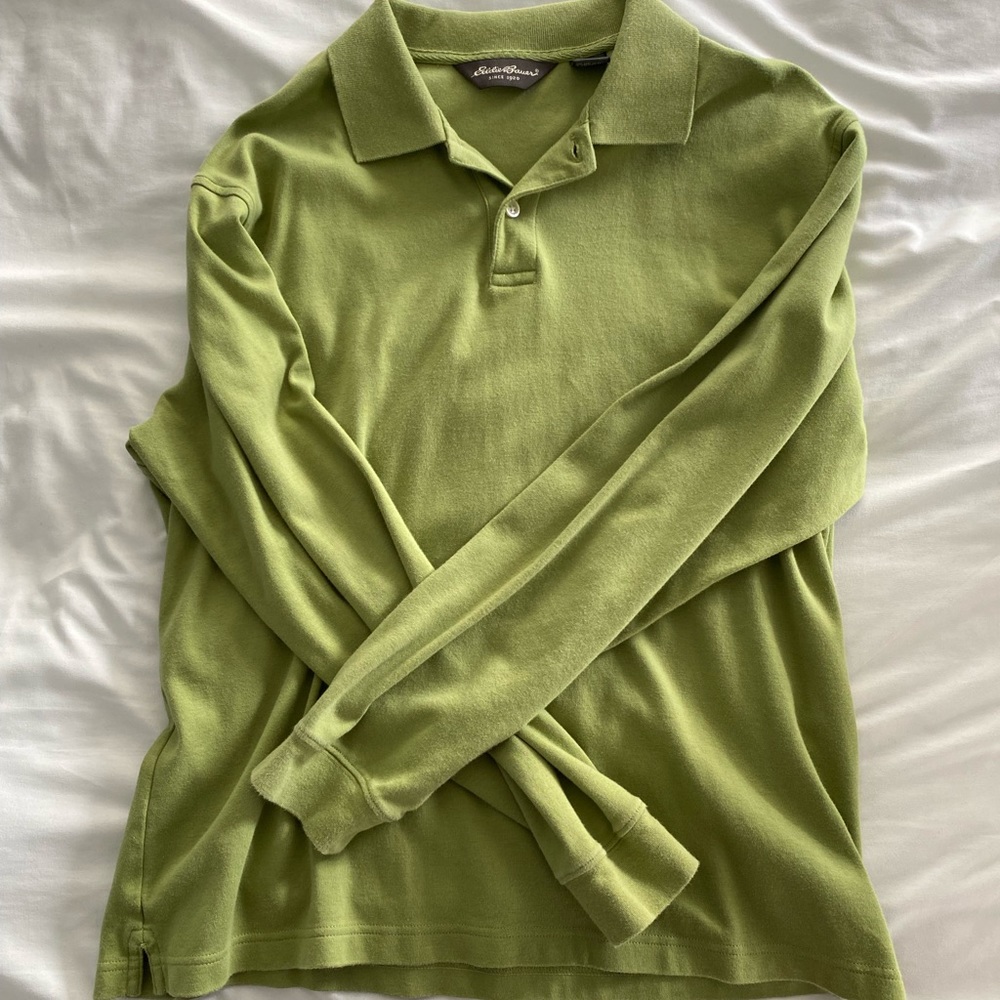 FINAL SALE! Eddie Bauer 100% cotton long-sleeve polo shirt